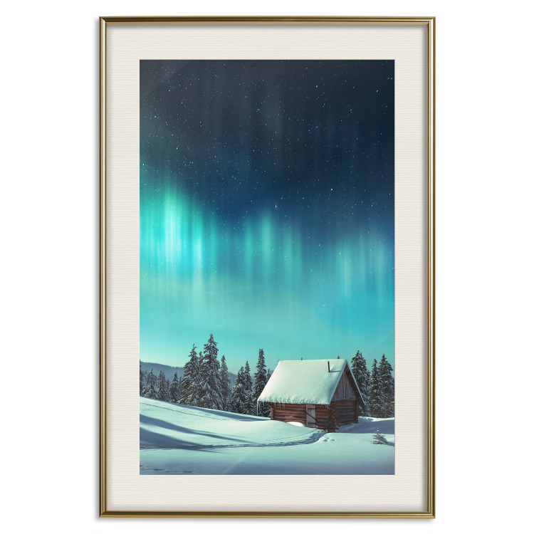Wall Poster Dawn and Blue Nights - winter landscape of snow-covered cottage 124452 additionalImage 27