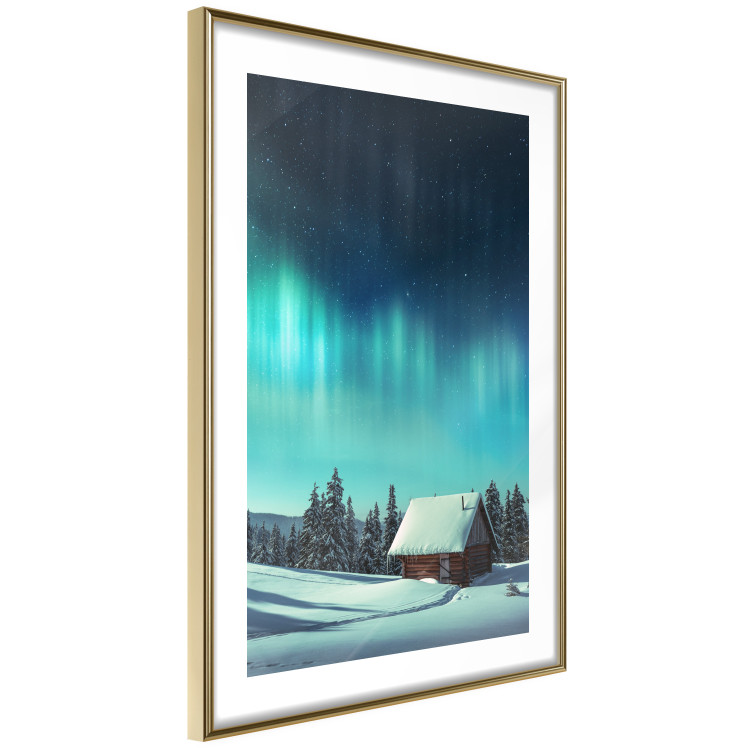 Wall Poster Dawn and Blue Nights - winter landscape of snow-covered cottage 124452 additionalImage 8