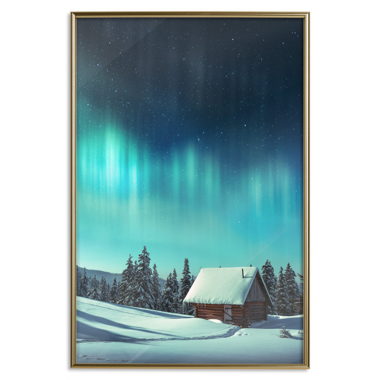 Wall Poster Dawn and Blue Nights - winter landscape of snow-covered cottage 124452 additionalImage 17