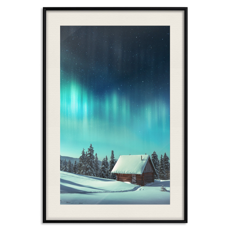 Wall Poster Dawn and Blue Nights - winter landscape of snow-covered cottage 124452 additionalImage 19