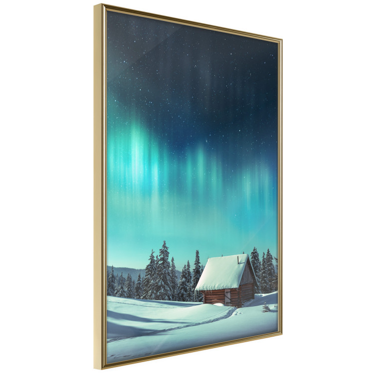 Wall Poster Dawn and Blue Nights - winter landscape of snow-covered cottage 124452 additionalImage 14