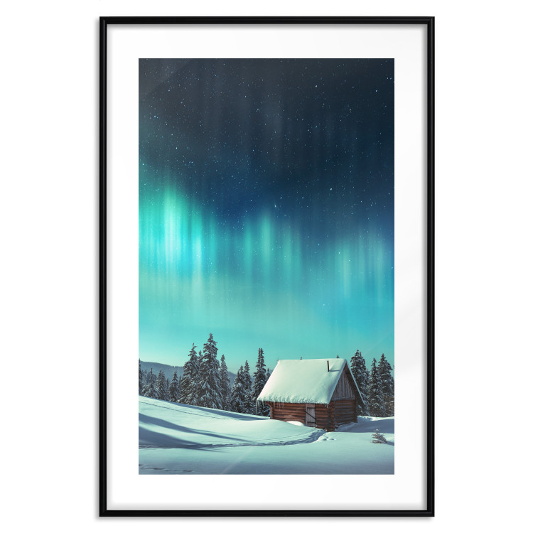 Wall Poster Dawn and Blue Nights - winter landscape of snow-covered cottage 124452 additionalImage 16