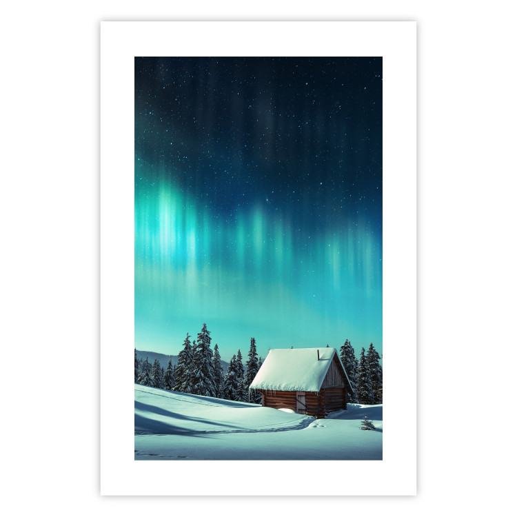 Wall Poster Dawn and Blue Nights - winter landscape of snow-covered cottage 124452 additionalImage 21