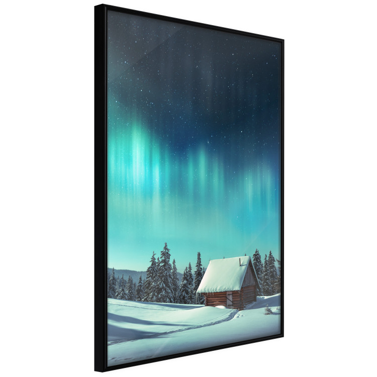 Wall Poster Dawn and Blue Nights - winter landscape of snow-covered cottage 124452 additionalImage 12