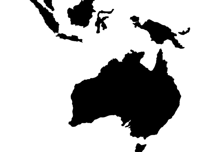 Wall Poster Continents - black map of the whole world on a contrasting white background 125452 additionalImage 6