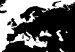 Wall Poster Continents - black map of the whole world on a contrasting white background 125452 additionalThumb 5