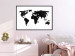 Wall Poster Continents - black map of the whole world on a contrasting white background 125452 additionalThumb 8