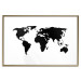 Wall Poster Continents - black map of the whole world on a contrasting white background 125452 additionalThumb 14