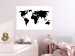 Wall Poster Continents - black map of the whole world on a contrasting white background 125452 additionalThumb 17