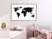 Wall Poster Continents - black map of the whole world on a contrasting white background 125452 additionalThumb 11