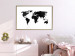 Wall Poster Continents - black map of the whole world on a contrasting white background 125452 additionalThumb 13
