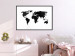 Wall Poster Continents - black map of the whole world on a contrasting white background 125452 additionalThumb 10