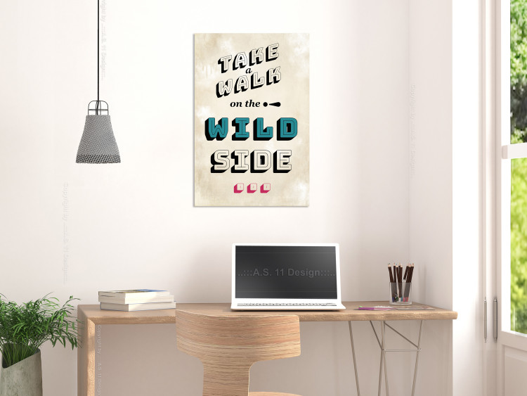 Canvas Print Take a walk on the wild side - vertical English inscription 128952 additionalImage 3