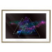 Poster Cosmic Mirror - geometric abstraction in triangles on a dark background 129152 additionalThumb 16