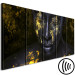 Canvas Art Print Bathed in Gold (5-piece) Narrow - glamorous woman's face 129852 additionalThumb 6