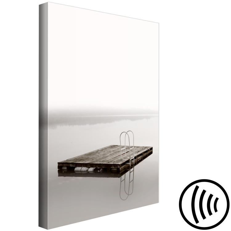 Canvas Immerse Yourself (1-piece) Vertical - landscape of a wooden palette on water 130252 additionalImage 6