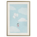 Poster Dreamy Adventure - girl with balloons against sky with clouds 130552 additionalThumb 20
