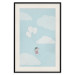 Poster Dreamy Adventure - girl with balloons against sky with clouds 130552 additionalThumb 19