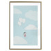 Poster Dreamy Adventure - girl with balloons against sky with clouds 130552 additionalThumb 16