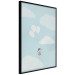 Poster Dreamy Adventure - girl with balloons against sky with clouds 130552 additionalThumb 2