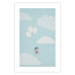 Poster Dreamy Adventure - girl with balloons against sky with clouds 130552 additionalThumb 25