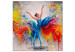 Canvas Colorful Ballerina (1-piece) Square - energetic dancing woman 131452