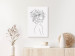Canvas Print Flowery hair - linear woman silhouette with flower 132152 additionalThumb 3