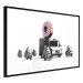Poster Donut Police - car with a donut and police motorcycles on a white background 132452 additionalThumb 13