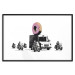 Poster Donut Police - car with a donut and police motorcycles on a white background 132452 additionalThumb 17
