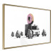 Poster Donut Police - car with a donut and police motorcycles on a white background 132452 additionalThumb 6