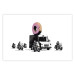 Poster Donut Police - car with a donut and police motorcycles on a white background 132452 additionalThumb 19