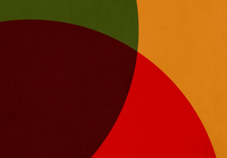 Wall Poster Composition of Circles - abstract colorful circles on an orange background 134452 additionalImage 12