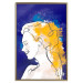 Poster Portrait in Blue - abstract landscape of a woman on a blue background 135652 additionalThumb 22