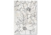 Canvas Print Charcoal Sketches (1-piece) - black and white line art in delicate flowers 143952