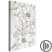 Canvas Print Charcoal Sketches (1-piece) - black and white line art in delicate flowers 143952 additionalThumb 6