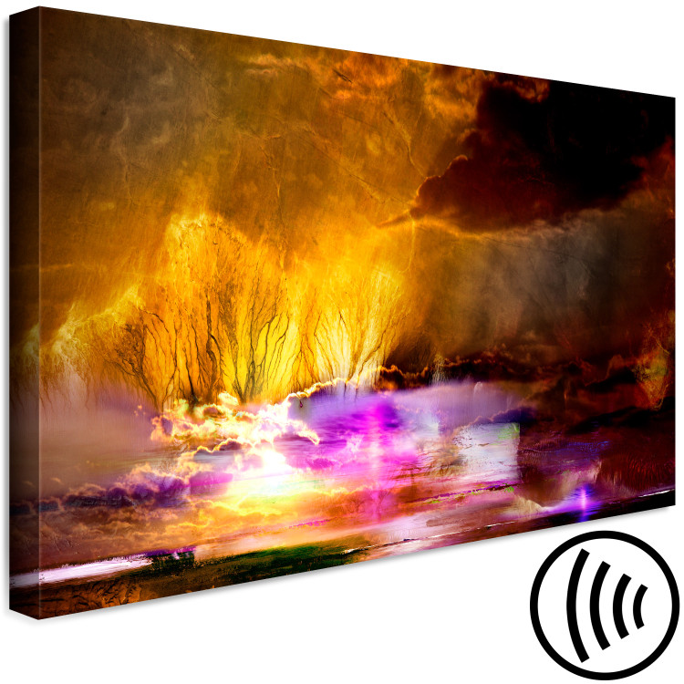 Canvas Hot Evening (1-piece) - abstract view of fiery clouds 144052 additionalImage 6