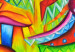 Canvas Print Zebra III (1-piece) - colorful fantasy with a quadruped mammal 144752 additionalThumb 5