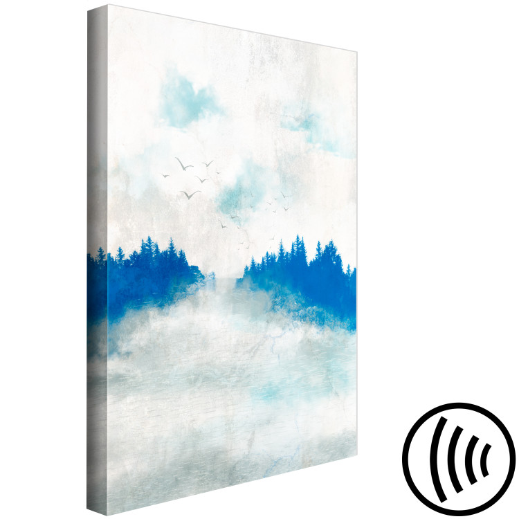 Canvas Blue Forest - Painted Hazy Landscape in Blue Tones 145752 additionalImage 6