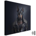 Canvas AI Doberman Dog - Rock Style Animal Fantasy Portrait - Square 150152 additionalThumb 8