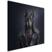 Canvas AI Doberman Dog - Rock Style Animal Fantasy Portrait - Square 150152 additionalThumb 2