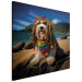 Canvas AI Bearded Collie Dog - Rasta Animal Chilling on Paradise Beach - Square 150252 additionalThumb 2