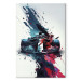 Canvas Race Car in Paint - Formula 1 Car With Blue and Red Stripes 150652
