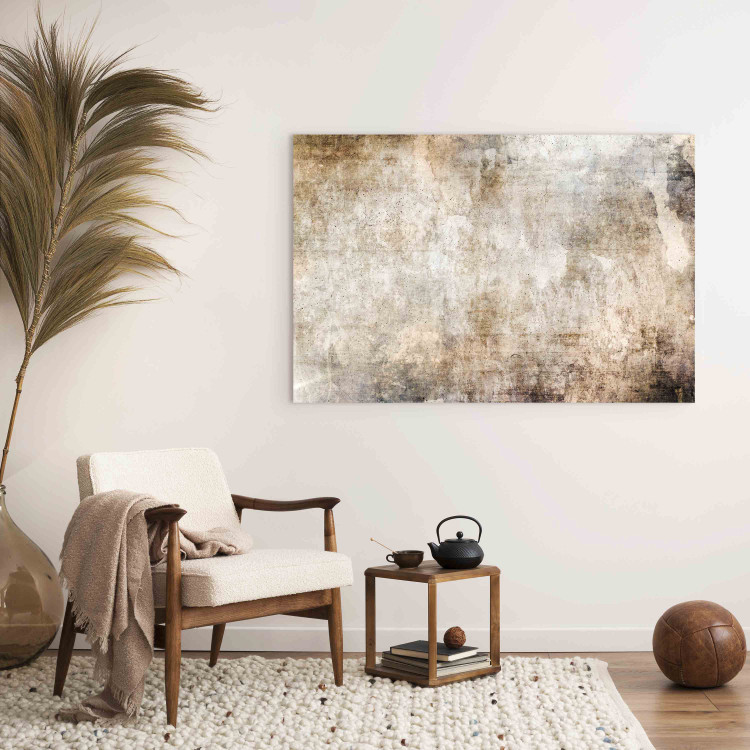 Canvas Rust Texture - Abstract Wall in Shades of Pastel Brown 151452 additionalImage 3