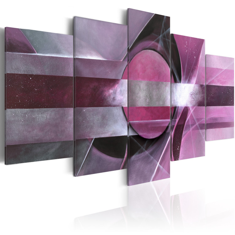Canvas Purple Abstraction (5-piece) - composition with patterns and designs 47052 additionalImage 2