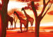 Canvas Family walk - African family with sunset and savanna in the background 49252 additionalThumb 3