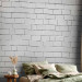 Wall Mural White 3D Brick Effect - Background with Texture of White Raw Brick 60952 additionalThumb 2