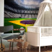 Photo Wallpaper Brazilian Football - Soccer stadium with the Brazilian flag on the field 61152 additionalThumb 3