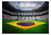 Photo Wallpaper Brazilian Football - Soccer stadium with the Brazilian flag on the field 61152 additionalThumb 1