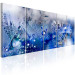 Canvas Print Morning Dew (5-piece) - Blue Dandelions with Water Droplets 105162 additionalThumb 2