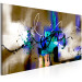 Canvas Artist's signature - abstraction with a predominance of blue and brown 107362 additionalThumb 2